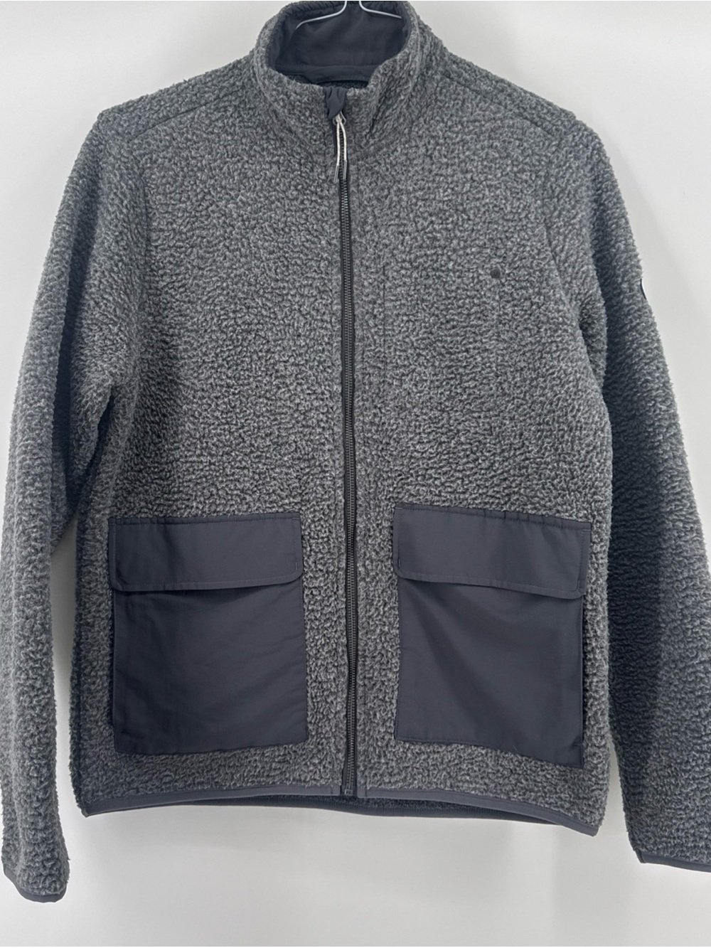 Men’s Viori Idyllwild Sherpa Jacket Full Zip Gray Sz SM